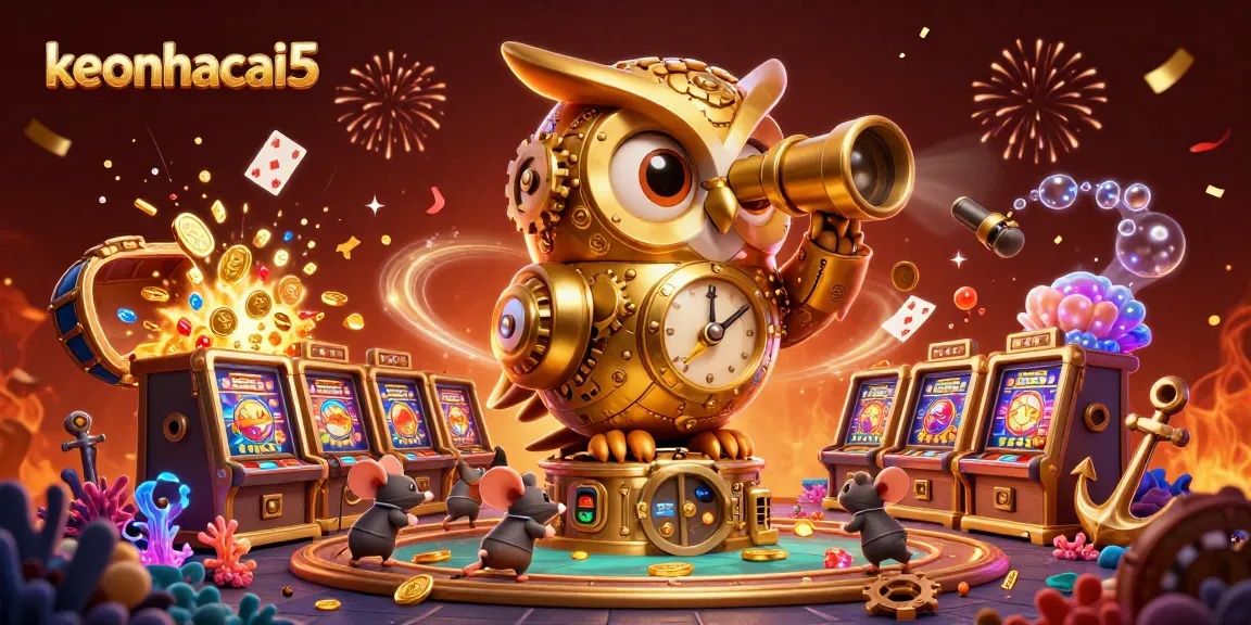 Engage in thrilling gameplay with keonhacai5's rich casino scene featuring dynamic elements.
