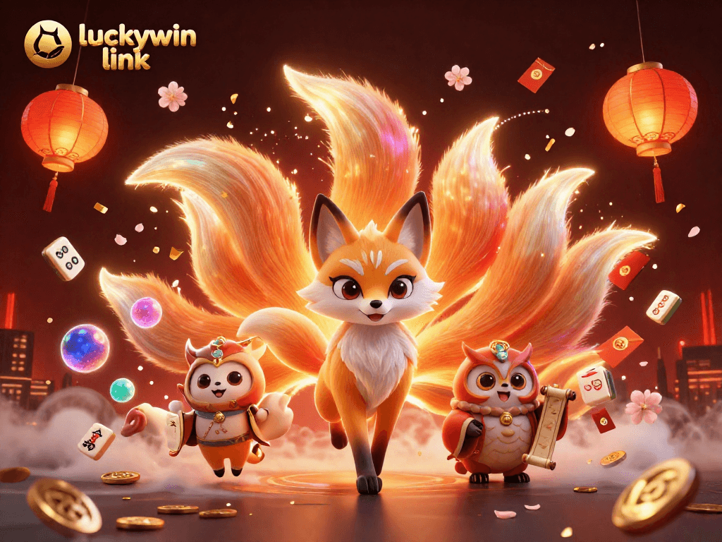 Engage with the luck of the luckywin link as vibrant characters and gaming elements light up the casino scene.