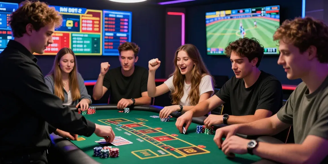 Experience the excitement at https://www.fortuna-paraguay-apuesta.com/ with young adults enjoying live blackjack.