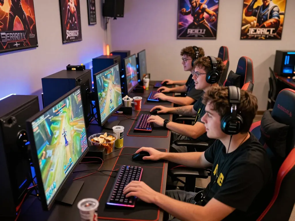 Engaged gamers enjoying an exciting online multiplayer session with dynamic visuals and immersive atmosphere at MM88.