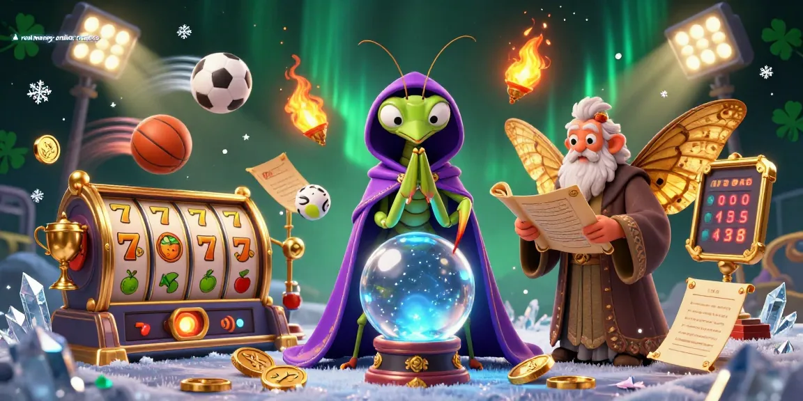 Experience real money online casinos with vibrant 3D elements showcasing slots and dynamic sports betting.