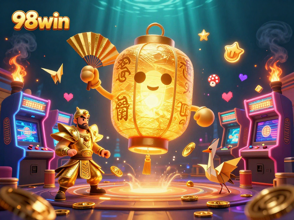 Experience the thrill of 98win casino with dynamic gaming elements and vibrant characters.