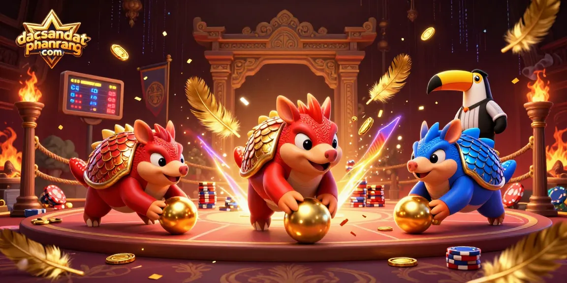 Experience thrilling gameplay with dacsandatphanrang com featuring lively cartoon pangolins competing in a vibrant casino.