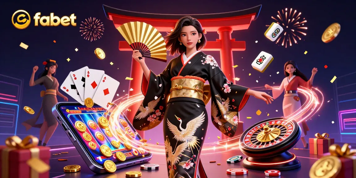 Experience big wins with fabet's vibrant slot games in this lively casino scene.