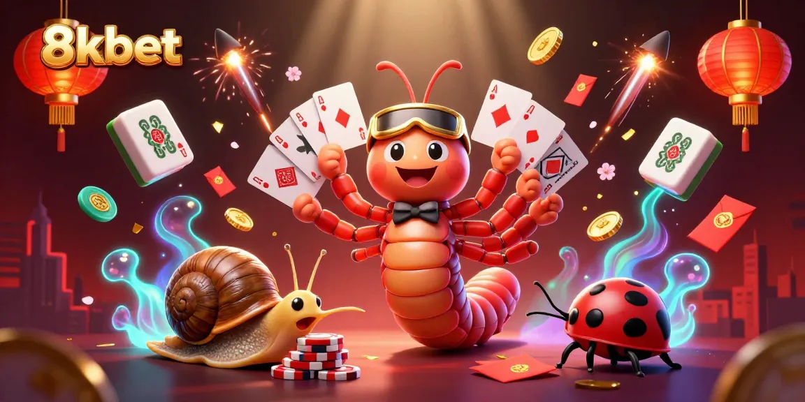 Experience vibrant excitement at 8xbet with a unique casino atmosphere featuring engaging characters and rich decorations.