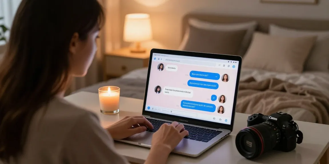 Engaging with NSFW AI chat in a cozy bedroom setting with intimate lighting.