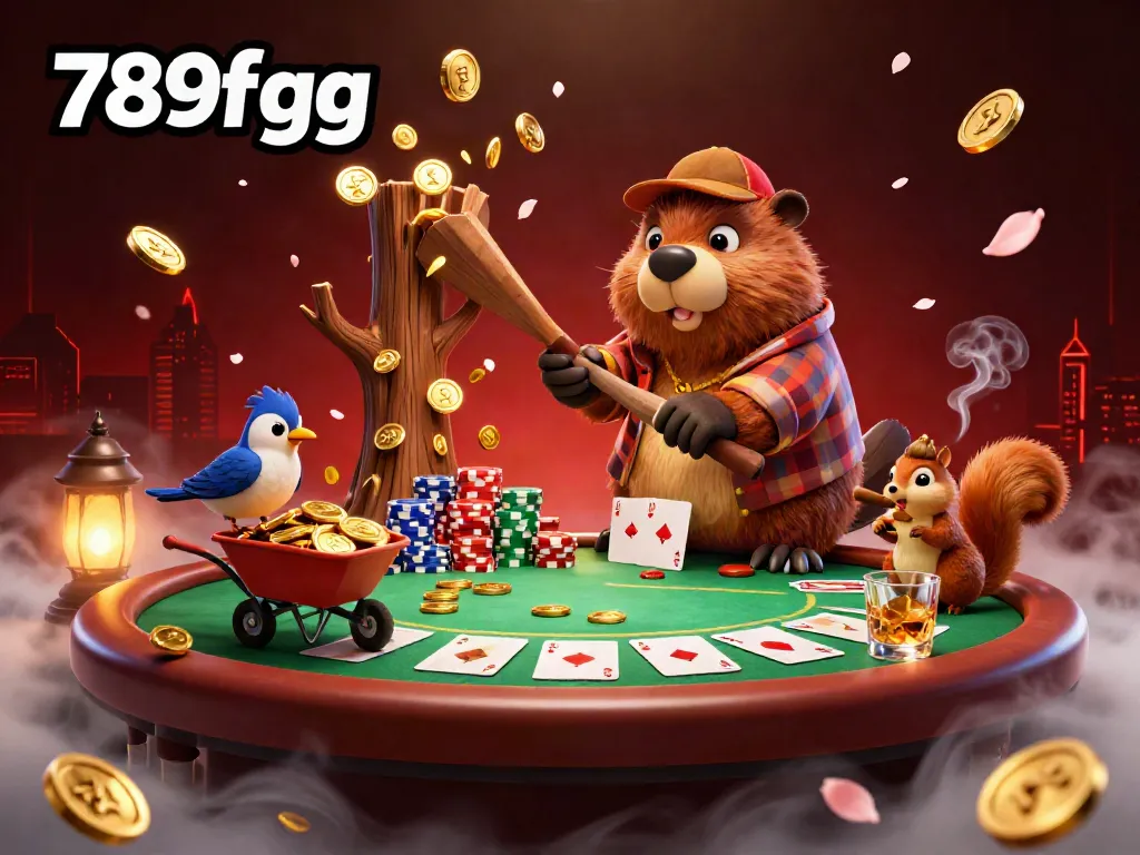 Experience winnings at 789f gg, where a beaver, bird, and squirrel illustrate the excitement of casino games.