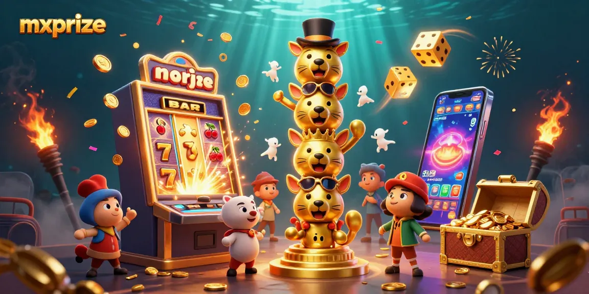 Experience the excitement with mxprize's vibrant 3D casino illustration featuring a thrilling jackpot moment.
