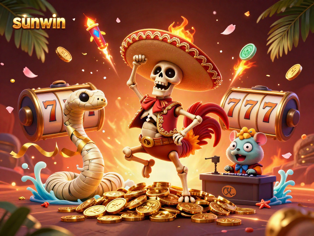 Win big with sunwin's dynamic gaming experience featuring vibrant characters and slot themes.