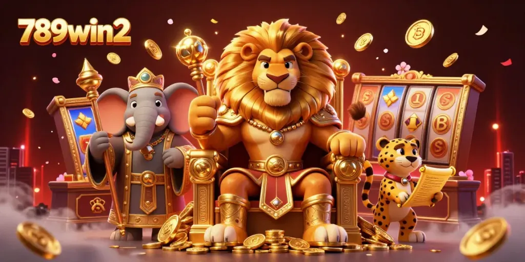 Experience vibrant casino excitement with the lion king and companions in 789win2's dynamic world.