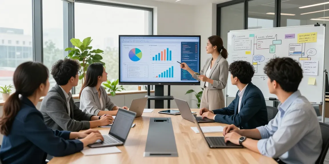 IT support for small businesses team collaborating on innovative solutions in a modern office.