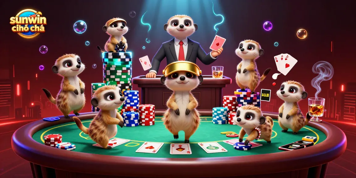 Experience excitement at sunwin chính chủ with lively meerkats running an elaborate casino scene.