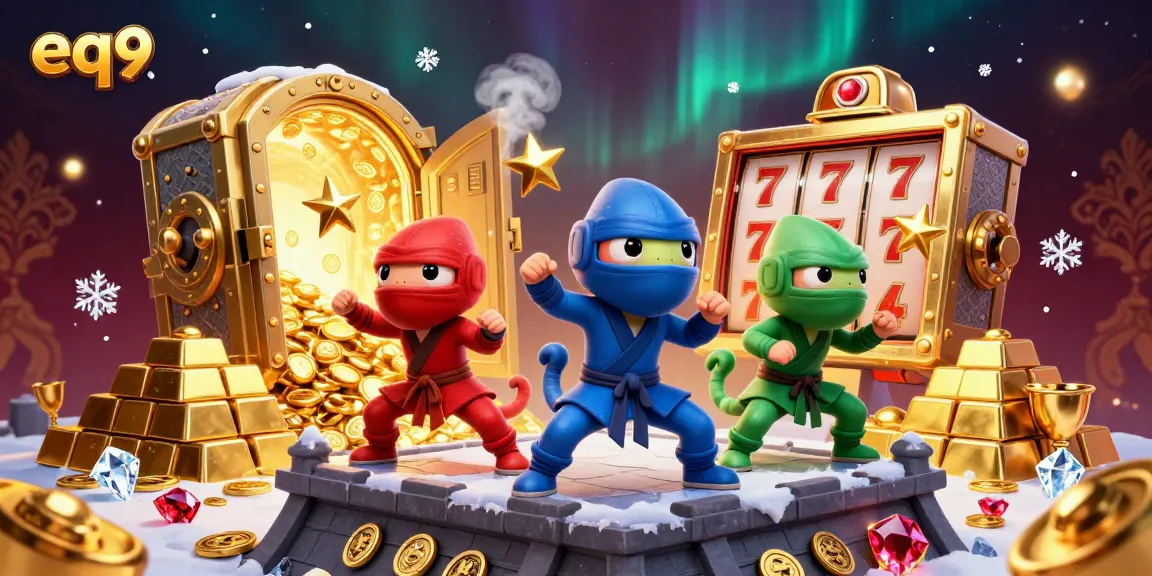 Experience exciting gaming adventures at eq9 with our vibrant team of ninja chameleons in action.