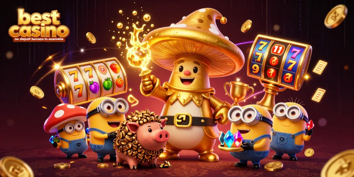 Experience the best casino no deposit bonuses in Australia with magical golden characters and dynamic gaming elements.