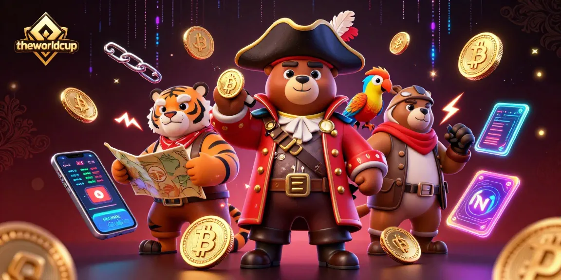 Experience theworldcup excitement with a vibrant illustration of a pirate bear and friends in a colorful casino scene.